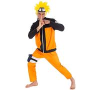 Naruto Uzumaki Costume 5 Pezzi Arancione Nero - L