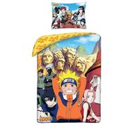 Naruto Uzumaki Set Copripiumino Singolo 2-in-1 Design Ue Size Anime 100% Cotone