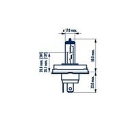 NARVA Halogen R2 (Bilux) Lampadina faro di profondità 12V 45/40W P45t-41 Alogeno