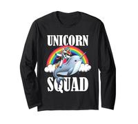 Narvalo Unicorn Squad Cute Fantasy Ocean Animal Maglia a Manica