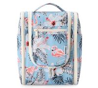Narwey Beauty Case da Viaggio, Borsa da Toilette Appendere Borsa da Viaggio Trousse per Uomo e Donna Borsa da Barba del in Viaggio per Toilette Accessori (Flamingo Acquatico, Piccolo)