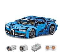 Narwhal 1402 Pieces, 1:14 Scale Sports Car MOC Building Block Kit, Racing Bike Model Kit for Adults and Kids 8-12, DIY Building Block,8mm Compatible with Technic,Remote Control Set Included. (Blue).