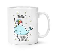 Narwhals The Unicorn Di The Oceano 284ml Tazza - Magico Stars Arcobaleno Animale