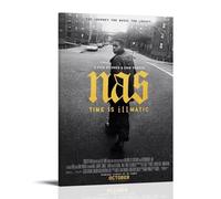 Nas Time is IllMATIC - Dipinto murale impermeabile e antimacchia, ad alta definizione, dipinto a spruzzo, decorazione per studio e caffetteria, resistente allo sbiadimento, stile cornice, 30 x 45 cm