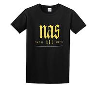 Nas Time Is Illmatic Film T-Shirt Man's Fashion Cotton Black Clothes XL