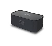 NASA Alarm Clock SPC800 - Radiosveglia, potente altoparlante Bluetooth, 10W RMS, 5W di ricarica wireless, doppio allarme, effetto stereo, luce LED, batteria al litio, orologio incorporato - Nero - Nou