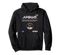 NASA Apollo 11 Mission Worm e Insignia Logo Felpa con Cappuccio