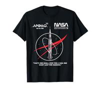 NASA Apollo 11 Missione Saturn V Razzo Worm Logo Maglietta
