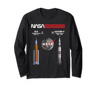 NASA Artemis Apollo Luna Missione SLS Saturn V Maglia a Manica