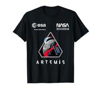 NASA Artemis II Missione Patch Worm e ESA Logo Maglietta