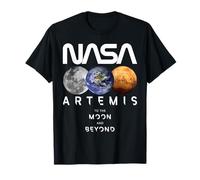 NASA Artemis Missione Terra Luna Marte Worm Logo Maglietta