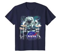 NASA Astronaut Drum Solo in Space Maglietta, Bambini, Navy, 2 Anni