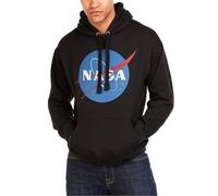 Nasa Circle Logo, Cappuccio Uomo, Nero (Black Blk), Medium