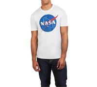 Nasa Circle Logo, T-Shirt Uomo, Bianco (White White), X-Large