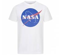 Nasa Circle Logo T-Shirt, Bianco (White White), Small Uomo