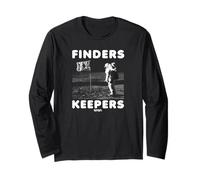 NASA Finders Keepers Man on The Moon Astronaut Funny USA Maglia a Manica