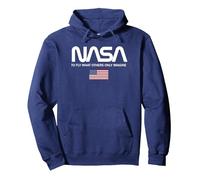 NASA - Fly What Others Only Imagine Felpa con Cappuccio, Unisex per Adulti, Navy, M