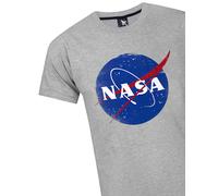 NASA Grigio Distressed Logo T-shirt a maniche corte Uomini