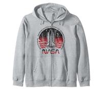 NASA Initiate Sequence Red And Black Faded Felpa con Cappuccio