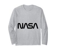 NASA - Logo retrò a Forma di Verme Maglia a Manica
