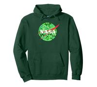 NASA Lucky Clover Logo St. Patrick's Day Space Science Felpa con Cappuccio