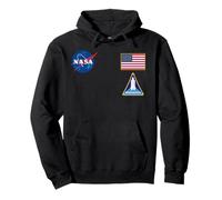 NASA Meatball Insignia - Bandiera USA Missione Space Shuttle Felpa con Cappuccio