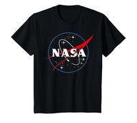NASA Outline Black And White Maglietta, Bambini, Nero, 12 Anni