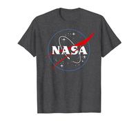 NASA Outline Black And White Maglietta, Uomo, Grigio Scuro, 3XL