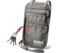 NASA Porta passaporto da collo - Impermeabile, anti-RFID (Lunar Grey) | Design sottile | Prodotto ufficiale NASA | Protezione anti-RFID | Moschettone portachiavi | Idrorepellente | Traspirante