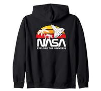 NASA - Razzo Verso Il Tramonto, Bianco Felpa con Cappuccio