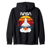 NASA - Razzo Verso Il Tramonto, Bianco Felpa con Cappuccio