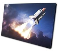 NASA Shuttle Space Rocket Transportation SINGLE TELA parete arte foto stampa