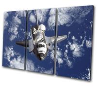 NASA Shuttle Space Rocket Transportation TREBLE TELA parete arte foto stampa