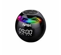 NASA SP200 - Altoparlante Bluetooth 3W, doppio allarme, luce LED, batteria al litio a lunga durata, porta microSD, cavo USB-C incluso, nero