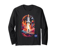 NASA Space Shuttle Astronaut Pianeti Progettazione artistica Maglia a Manica