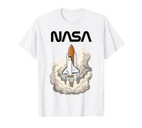 NASA Space Shuttle Programma Worm Logo Missione Vintage Retro Maglietta