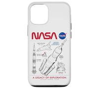 NASA Space Shuttle SLS Saturn V Apollo Lunar Schematico Custodia per iPhone 12/12 Pro