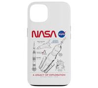 NASA Space Shuttle SLS Saturn V Apollo Lunar Schematico Custodia per iPhone 13