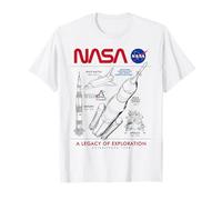 NASA Space Shuttle SLS Saturn V Apollo Lunar Schematico Maglietta