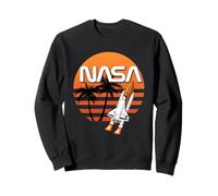 NASA Space Shuttle Tramonto Palma Worm Logo Felpa