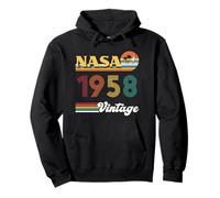 NASA Space Shuttle Worm Logo Vintage Retro 1958 Felpa con Cappuccio