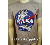 NASA SPACE WALK Patriottico USA Spaceman Shuttle Spazio T Shirt S M L XL 2XL
