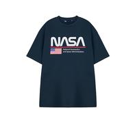 Nasa T-Shirt Grafica a Maniche Corte Blu Unisex Spaziale T-Shirt Ufficiale con Logo Camicia per esplorazione Spaziale dell'astronauta | Parte Superiore dellabbigliamento Galaxy Universe