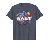 NASA Van Gogh Starry Night Style Logo Maglietta, Uomo, Pervinca, S