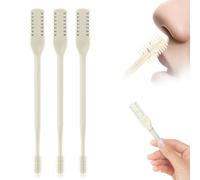 Nasal Hair Cutter, 2024 Upgraded Double Sided Nose Hair Knife, 360 Degree Rotating Portable Manual Nose Hair Trimmer, Nose Hair Remover Tool for Women Men (Beige, 3 Pcs)