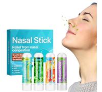 Nasal Stick 4 Pack, Inalatore Nasale, Rapido Sollievo dal Naso Chiuso, Migliora la Respirazione e Aumenta la Concentrazione, Realizzato con Oli Essenziali e Mentolo