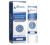 Nasal Stick, Inalatore nasale complesso per uomini, Inalatore nasale portatile, Inalatore nasale da uomo, Tubi inalatori di oli per viaggi e aumento della concentrazione e pulizia delle vie nasali