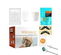 Nasale | Con Applicatori Kit Di Depilazione Portatile Veloce E Facile - Perle Per Capelli Facciali, Naso E Orecchie,Per Sopracciglia Barba Orecchie Naso E