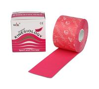 Nasara Nastro kinesiologico originale per sport e medicina, rotolo singolo, dimensioni rotolo 5cm x 5m, colore rosa