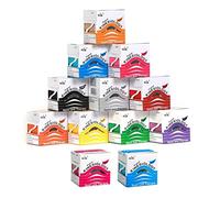 Nasara Nastro kinesiologico Originale Physio Sport: Set Risparmio da 12 Pezzi con 12 Nastri per Sport e Medicina con 2X Turchese e 2X Rosa, Dimensioni Rotolo 5cm x 5m